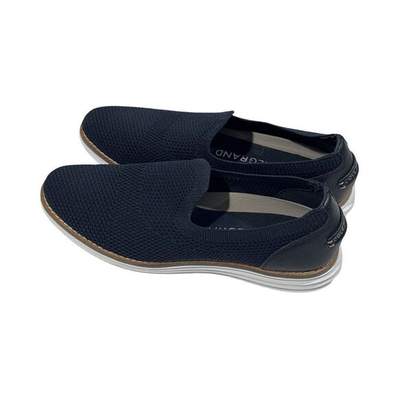 COLE HAAN WOMEN'S ORIGINAL GRAND CLOUDFEEL MERIDIAN LOAFER NAVY KNIT-OPTIC WHITE - Picture 1 of 8